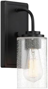 Designers Fountain 96401-MB Logan Wall Sconce, 1-Light 60 Watts, Matte Black