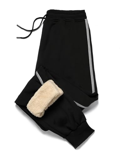 MANLUODANNI Mens Gym Joggers Sweatpants Causal Slim Fit Running Trousers Tracksuit Jogging Bottoms with Double Pocketss All Black S