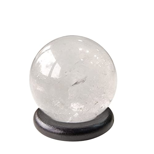 Image of Clear Quartz Sphere Ball 100-150 Gm for Reiki, Meditation & Vastu | Natural Healing Crystals for Mental Clarity, Emotional Balance & Focus | Decorative Crystal Figurine for Spiritual Decor & Gifting