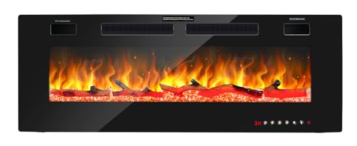 Gimisgu Camino Elettrico da Parete 127 cm, Nero