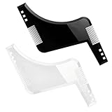 BDEPSTR Peine para Barba, Juego de 2 Cepillos para Barba,Barberia Accesorios,Plantilla Barbas,Peine para Esculpir y Recortar la Barbas