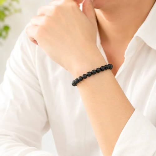 Image of Beaded Bracelet for Men & Women | Stretchable Handmade Prayer Meditation Yoga Wrist Bracelet | Stylish Everyday Wear | Free Size