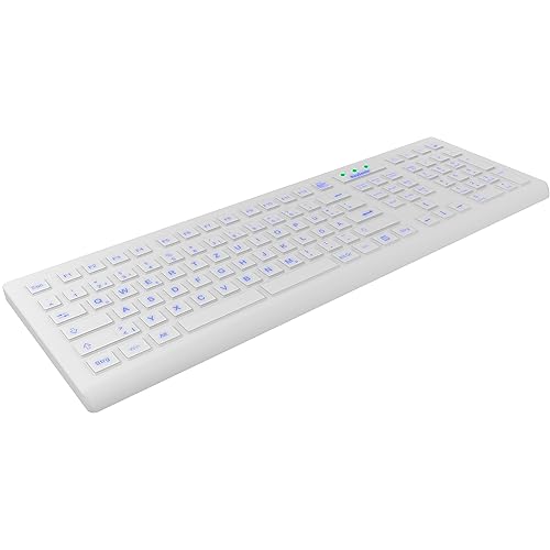 KeySonic KSK-8031INEL Clavier USB QWERTZ Allemand Blanc