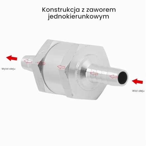 Jednokierunkowy Liniowy Zawór Zwrotny Zawór Zwrotny Powietrza i Wody Zawór Zwrotny Gazu ze Stopu Aluminium na Paliwo Benzyna Benzyna Napędowy Woda (6mm)