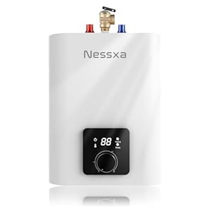 2.65 Gallon Electric Mini Tank Water Heater, 110V 1500W Instant Hot Water Heater, Compact Electric Storage Water Heater, Point of Use On Demand Under Sink Water Heater for Home Kichen Bathroom