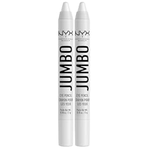 Jumbo Eye Pencil, strahlender Eyeliner, auch als Lidschatten, Base oder Highlighter geeignet, ohne Zerren oder Verblassen, Cremelidschatten in Weiß, 2er-Set, Milk 604A, 2x 5 g
