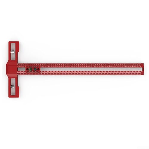Oniissy 16 inch T Type Woodworking Scriber Ruler Aluminum T-Square for Measuring Tools,T Type Woodworking Ruler Line Gauge Scriber Architect Ruler,for Carpenter Work,Layout and Measuring Tools
