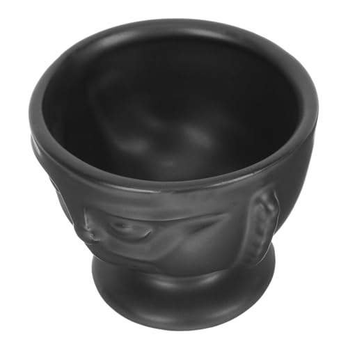 KICHOUSE Taza De Cerámica Retro Decorativo Tazas Al Aire Libre Tumbler De Bebidas Mixtas Cóctel Fiesta Luau Tazas Copas De Bebidas Mixtas Piña Taza De Gres Copas De Coctel Exóticas Negro