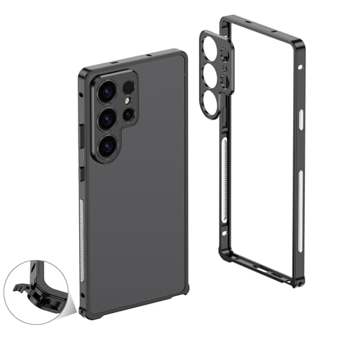 Coque métal Samsung S24 Ultra or anti-rayures étui protection objectif