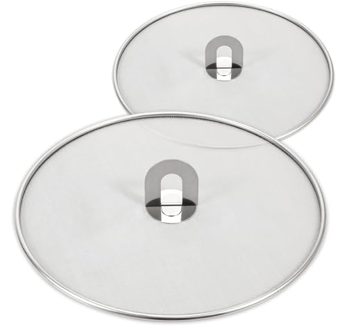 Comparison: Best Grease Splatter Screen 10 Splatter Screen for Kitchen, Stainless Steel Fine Mesh Splatter Screen for Frying Pan, 10, 13 Inch Grease Splatter Guard with Fold Flat Knob