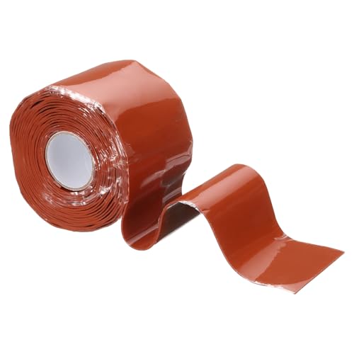 Image of uxcell Self Fusing Silicone Tape, 2 inch x 10ft Waterproof Water Leak Sealing Tape for Plumbing Pipe Hose Repair Handles, Red (1mm Thick)