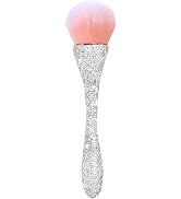 MNAFAYY Nail Dust Brush for Acrylic Nails, Luxury Full Gems Soft Brush Nail Art Dust Powder Remov...