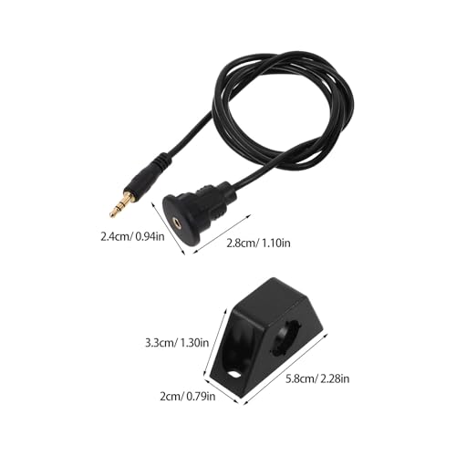 Cable de audio de 3.5mm para montaje en panel, 1m miniatura 6
