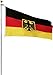 Produktbild Circle Five Aluminium Fahnenmast 6,20m 6,50m 6,80m oder 7,50m Höhe inkl. Deutschlandfahne mit Adler 90x150 Farbe Deutschland Größe 6.5 Meter