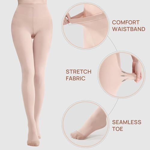 MANZI Convertible Dance Tights Adult Women Pro Transition Ballet Tights Ultra-Soft Pack of 24