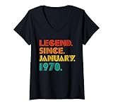 Photo Gallery donna legend since january 1970 men women january 1970 vintage maglietta con collo a v Photo Gallery donna legend since january 1970 men women january 1970 vintage maglietta con collo a v