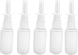 Nomija 5-Pack 30ML/1oz Plastic Nasal Spray Bottle Mist Sprayer - Empty Refillable Pump Sprayer Fine Mist Sprayers Atomizers for Nasal Cleanser & Saline Applications