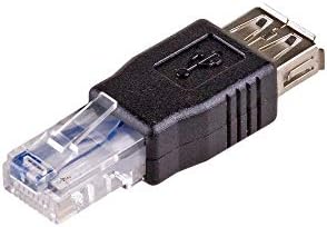 AKYGA AK-AD-27 USB A 2.0 Buchse auf Ethernet RJ45 Stecker Adapter Konverter, schwarz