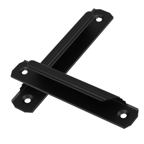 jojofuny Poignées De Fenêtre En Alliage D'aluminium Sans Marque Poignée De Porte Coulissante En Verre Robuste 2 Pièces Finition Noir Mat Pour Porte, Tiroir Et Placard, Usage Résidentiel Et Commercial