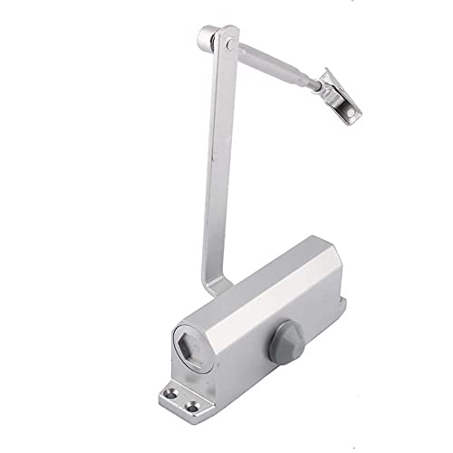 Ferme-porte hydraulique robuste, Force réglable de 25-80kg, mécanisme de fermeture automatique silencieuse pour les portes en métal en bois incendie, idéal pour la sécurité résidentielle commerciale
