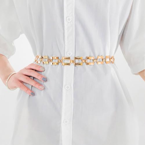 Women Trendy Waist Chain Belt Metal Western Country Cowgirl Y2k Chain Belt for Dress Jeans3