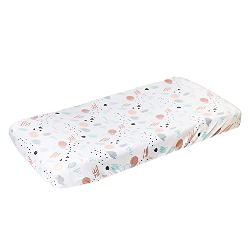 Image of Copper Pearl Premium Knit Changing Pad Cover Soft, Stylish, and Universal Fit for All Standard Diaper Changing Pads, Trendy Design Changing Pad Covers, Bayside