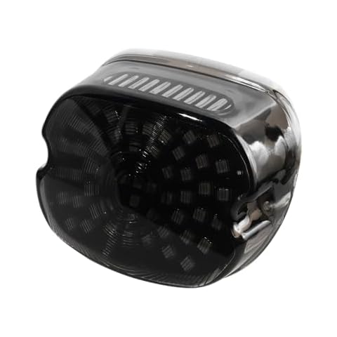 CORNERIA Smoked Motorcycle Tail Light - LED Turn Signal Integrated Brake Taillight Low Profile Lamp Compatible for Harley Dyna Sportster 883 1200 Road King Electra Heritage Cover