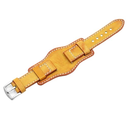 Bracelet de montre en cuir fait main l'élégance vintage pour vos boîtiers de 20mm à 24mm