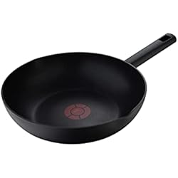 Wok Bergner BERGNER Ion Plus | Wok de 28 cm de Diametro y 8 cm de Altura | Fabricada de Aluminio Forjado | Apta para todo tipo de Cocinas | Menaje de Cocina| Negro