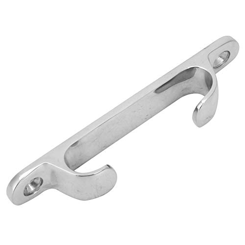 Boat Bow Chock, Stainless Steel Boat Bow Chock Cleat Line, Mirror Polished, Salt Water Resistant, Marine Yacht Hardware, Straight Bearing Housing for Easy Wire Insertion (5 Inch)