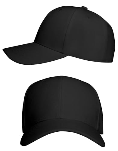 NebulaGlam Baseball Cap Unisex, Verstellbar Basecap, Baumwolle Sonnenmütze Baseball-Mütze Unisex, Baseballkappe für Herren und Damen für Sport Reisen Draußen (Schwarz)