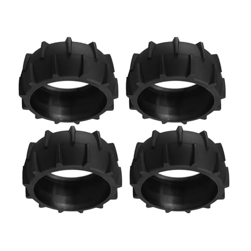 Ruedas de tracción no deslizantes, 4 piezas, resistente al desgaste, cortacésped, rueda robótica para cortacésped, 100 x 40 mm, diseño de goma resistente a la intemperie, correa antideslizante