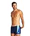 arena Short de Bain pour Hommes Threefold, Maillot de Bain Piscine et Plage, Boxer en Tissu MaxFit Résistant au Chlore et au Sel, Protection UV50, Bleu (Navy-royal-martinica), 80