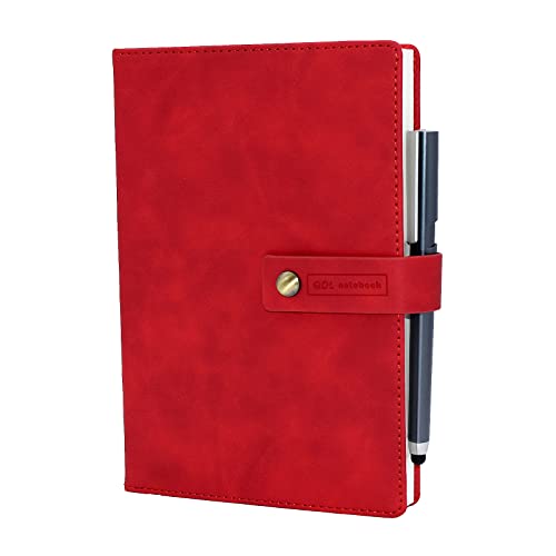A5 408 Pages Agenda Épaissie Agenda Cahier Agenda de Bureau Agenda Agenda de Travail Agenda de Réunion Livre de Réunion Journal Classique Agenda Scolaire Fournitures de Papeterie avec Stylo (Rouge)