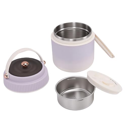Tarro térmico para comida de acero inoxidable con cubiertos para sopa y arroz 5
