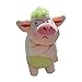 Sinknap Adorable porte-clés en peluche en forme de cochon en colère - Vert