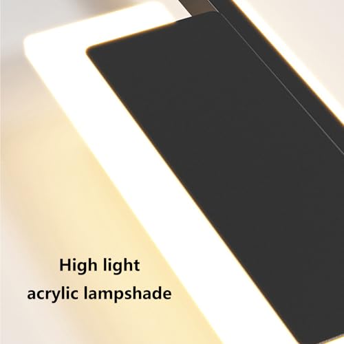 Lámpara de pared larga LED negra iluminación interior para sala de estar 5