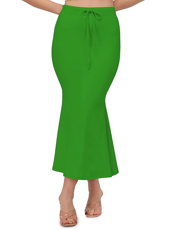 Image of Saree Shapewear Petticoat for Women Cotton Blended Lycra Body Shaper Peticoat, Long Under Skirt Dress for Saree,Stretchable Fishcut Innerwear for Ladies Saree in Party