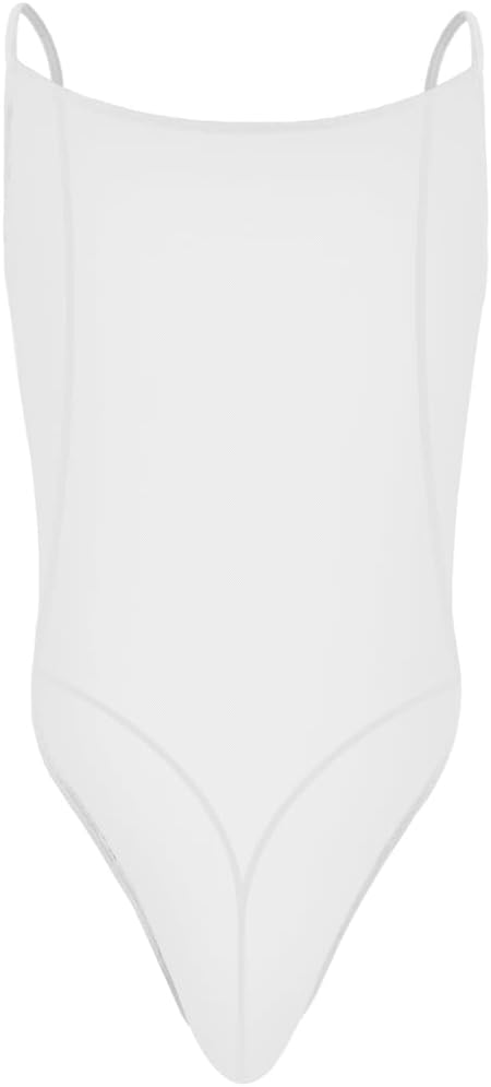 Men's One Piece High Cut Mesh Sheer Bodysuit Thong Leotard Jumpsuit Pajamas Underwear One Size fits XS-L