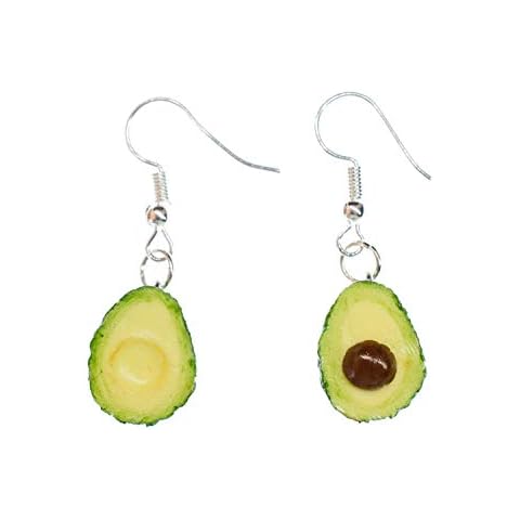 Pendientes de plata Miniblings partido de aguacate Cover