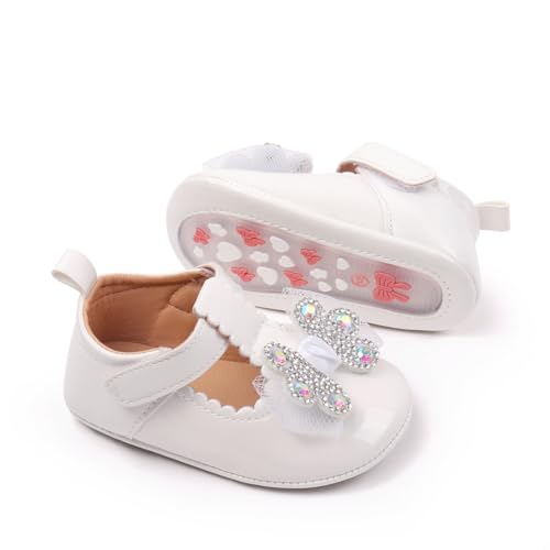 Baby Girls Mary Jane Flats Anti-Slip Soft Rubber Sole Pu Leather Toddler Bowknot Princess Dress Shoes4