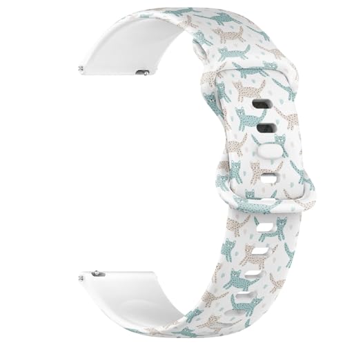 Compatible with Garmin Fenix 7/7 Pro, Fenix 6/6 Pro, Fenix 5/5 Plus, Epix (Gen2) / Epix Pro (Gen2), 22mm Replacement Sport Watch Band (Kitten) Silicone Soft Strap Bracelet