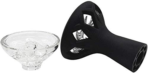 Image of Al Kian Funnel Glass Silicon CHillum For Sheesha Hookah (BLACK)