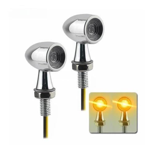 Clignotant pour moto LED 12V avec feu de freinage rouge et indicateur DRL style Bullet