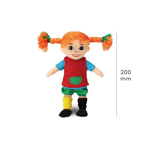 Pippi Langstrumpf Puppe, 20cm – süße Stoffpuppe für Mädchen und weiche Kuschelpuppe ab 10 Monaten – Anziehpuppe und Plüschpuppe als z.B. Taufgeschenke für Mädchen – Bild 5
