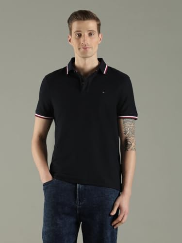 Image of Tommy Hilfiger Men Polo Cotton Regular Fit Shirt
