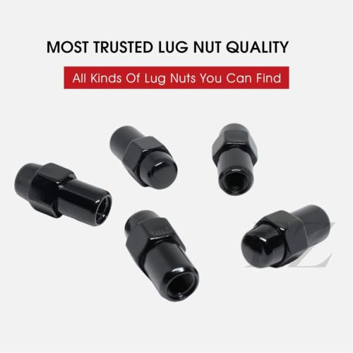 Image of Cragar Standard Mag Lug Nut 1 /2 inch-20 Black with Chrome Offset Washer Set of 24 Pcs