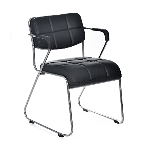 Image of Nilkamal Contract 02 Soft PVC with Arm, Black