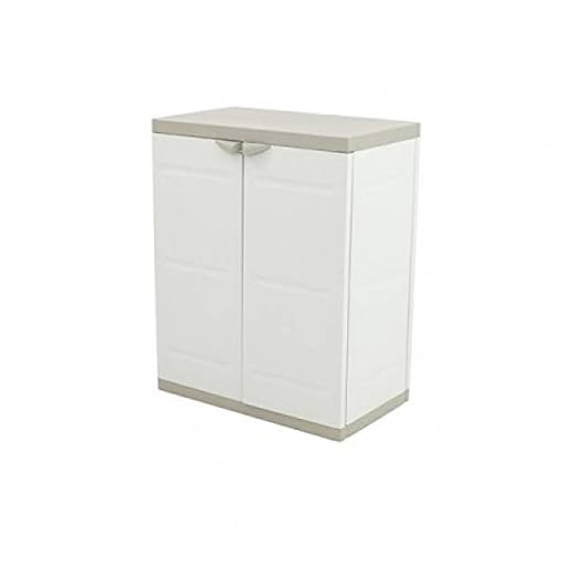 Plastiken 0005674 Medio Armario Titanium, Beig, 70 cm 2 Estantes, 70 cm x 44 cm x 88 cm