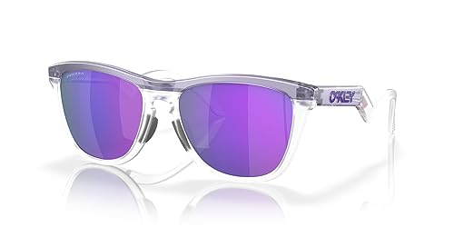 Oakley OO9289 Frogskins Hybrid Round Sunglasses, Matte Transparent Lilac/Clear/Prizm Violet, 55 mm2